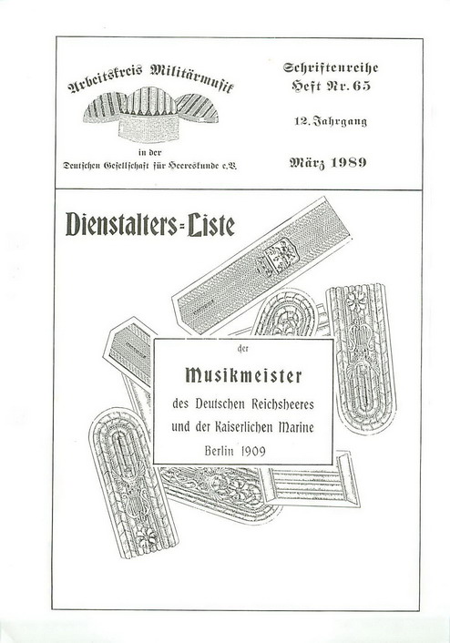 Schriftenreihe "Militärmusik" Nr. 65