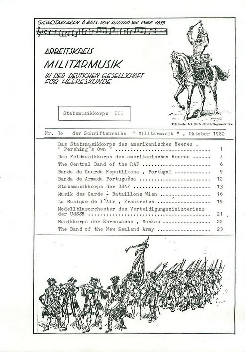 Schriftenreihe "Militärmusik" Nr. 30