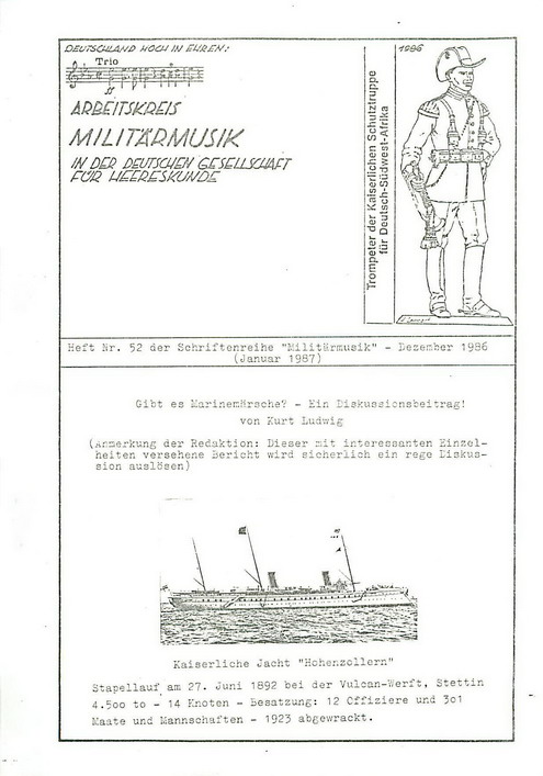 Schriftenreihe "Militärmusik" Nr. 52