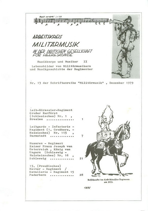 Schriftenreihe "Militärmusik" Nr. 13