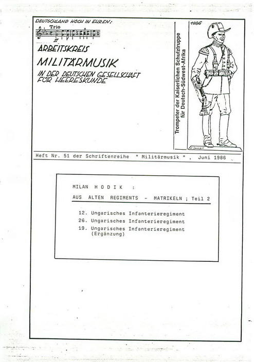 Schriftenreihe "Militärmusik" Nr. 51