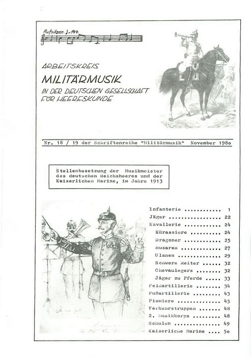 Schriftenreihe "Militärmusik" Nr. 18/19