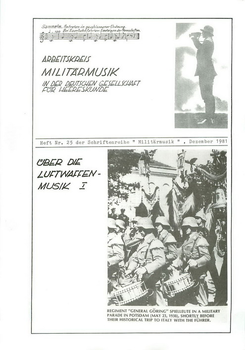 Schriftenreihe "Militärmusik" Nr. 25